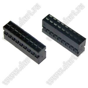 KR2006H-2x09P-1 (2026B-18, M22-3020900, BLD2-2x9, BLD2-18) корпус двухрядной розетки на кабель; шаг 2,00мм; 2x9-конт.; 17487=18