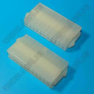 4200HM-2X11P-1 (5559-22, MF-22M, MF-2x11M, Mini-Fit Jr.™ MOLEX 39012221) корпус вилки двухрядной на кабель; шаг 4,2мм; 2x11-конт.