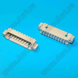 A1251-SMT-10AW (PicoBlade™ MOLEX 53261-1000) вилка однорядная угловая SMD; шаг 1,25мм; 10-конт.