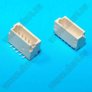A1001-SMT-05A (BM05B-SRSS-TB) вилка SMD вертикальная на плату; шаг 1,0мм; шаг 1,00мм; 5-конт.