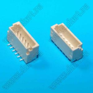 A1001-SMT-06A (BM06B-SRSS-TB) вилка SMD вертикальная на плату; шаг 1,0мм; шаг 1,00мм; 6-конт.