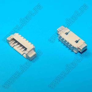 A1251-SMT-06AW (PicoBlade™ MOLEX 53261-0600) вилка однорядная угловая SMD; шаг 1,25мм; 6-конт.