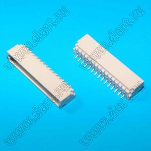 A1001-SMT-15AW (SM15B-SRSS-TB) вилка SMD горизонтальная на плату; шаг 1,0мм; шаг 1,00мм; 15-конт.