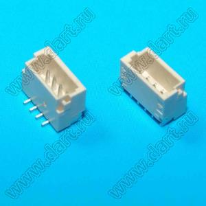 A1001-SMT-04A (BM04B-SRSS-TB) вилка SMD вертикальная на плату; шаг 1,0мм; шаг 1,00мм; 4-конт.