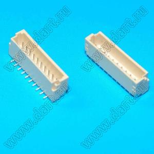 A1001-SMT-10A (BM10B-SRSS-TB) вилка SMD вертикальная на плату; шаг 1,0мм; шаг 1,00мм; 10-конт.