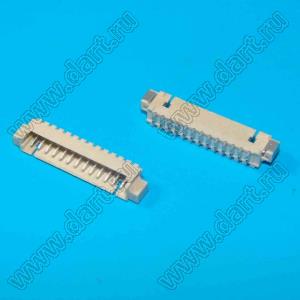 A1251-SMT-13AW (PicoBlade™ MOLEX 53261-1300) вилка однорядная угловая SMD; шаг 1,25мм; 13-конт.