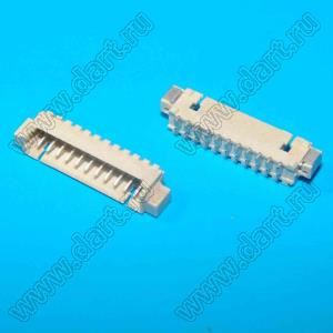 A1251-SMT-11AW (PicoBlade™ MOLEX 53261-1100) вилка однорядная угловая SMD; шаг 1,25мм; 11-конт.