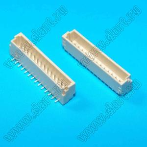 A1001-SMT-14A (BM14B-SRSS-TB) вилка SMD вертикальная на плату; шаг 1,0мм; шаг 1,00мм; 14-конт.