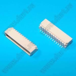 A1001-SMT-14AW (SM14B-SRSS-TB) вилка SMD горизонтальная на плату; шаг 1,0мм; шаг 1,00мм; 14-конт.