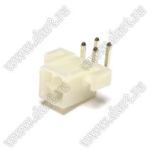 4200WR-L-2X02P (5569R-04, MF-04MRB, MF-2x2 MRB Mini-Fit Jr.™ MOLEX 392910428) вилка на плату угловая двухрядная с крепёжн. ушами; шаг 4,2мм; 2x2-конт.