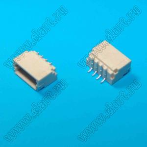 A1001-SMT-04AW (SM04B-SRSS-TB) вилка SMD горизонтальная на плату; шаг 1,0мм; шаг 1,00мм; 4-конт.