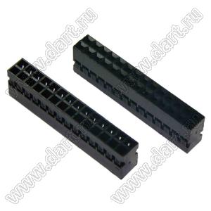 KR2006H-2x14P-1 (2026B-28, M22-3021400, BLD2-2x14, BLD2-28) корпус двухрядной розетки на кабель; шаг 2,00мм; 2x14-конт.; 17487=28