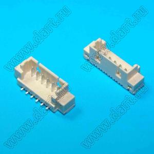 A1251-SMT-06A (PicoBlade™ MOLEX 53398-0671) вилка однорядная прямая SMD; шаг 1,25мм; 6-конт.