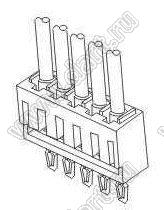 B2001-05P (5P-SAN) корпус прямой колодки на кабель запаиваемой в плату, шаг 2,0 мм, 5 контактов; шаг 2,00мм