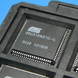AT89C51SND1C-ROTIL (TQFP80) микросхема 8-битный микроконтроллер; 64KB (FLASH); 40МГц; Uпит.=3В; -40...+85°C