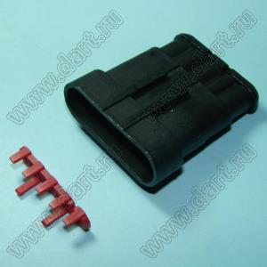 DJ7051-1.5-11AB (TE 282107-1) корпус соединителя на провод 5 конт.