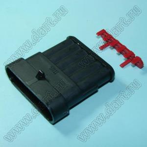 DJ7061-1.5-11AB (TE 282108-1) корпус соединителя на провод 6 конт.