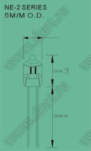 NE-2G (5x13) лампа неоновая зеленая