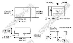 SMBJ15CA (SMB) диод защитный SMD биполярный; Vrwm=15В; Ipp=24А; 600Вт