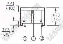 3362X-1-501 (500R) резистор подстроечный однооборотный; R=500(Ом)