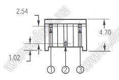 3362S-1-500 (50R) резистор подстроечный однооборотный; R=50(Ом)