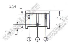 3362S-1-503 (50K) резистор подстроечный однооборотный; R=50кОм