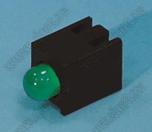 LED-313 держатель 3мм светодиода на плату угловой; C=3,2мм; нейлон-66(UL); черный