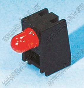 LED-312 держатель 3мм светодиода на плату угловой; C=3,3мм; нейлон-66 (UL); черный