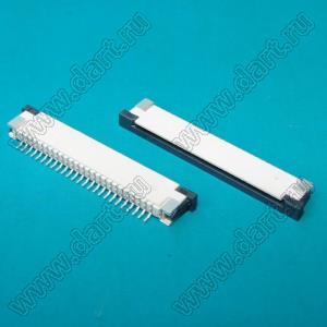 1223-25-03 (AF2K25A*S0T10_Q0Q1) розетка SMD для плоского шлейфа (FPC); шаг 1,0мм; 25-конт.; контакты сверху