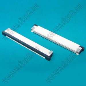 1223-30-02 (AF2K30B*S0T10_Q0Q1) розетка SMD для плоского шлейфа (FPC); шаг 1,0мм; 30-конт.; контакты снизу