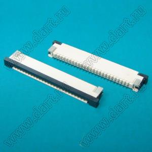 1223-25-02 (AF2K25B*S0T10_Q0Q1) розетка SMD для плоского шлейфа (FPC); шаг 1,0мм; 25-конт.; контакты снизу