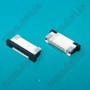 1223-07-02 (AF2K07B*S0T10_Q0Q1) розетка SMD для плоского шлейфа (FPC); шаг 1,0мм; 7-конт.; контакты снизу