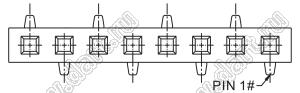 2212SM-37G-75-B1 розетка прямая однорядная (гнездо) на плату для поверхностного (SMD) монтажа, высота изолятора 7,5 мм; шаг 2,54 мм, 37 конт.