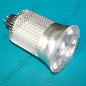 YT-SP01-07W-12 лампа светодиодная 7Вт; MR16 (GU5,3); 3LEDs; Uп=DC12V; P=7Вт; белый теплый