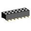 2207SM-14G-24 (2x7) розетка прямая двухрядная (гнездо) на плату для поверхностного (SMD) монтажа, шаг 2,00 x 2,00 мм, высота 2,4 мм, 2x7 конт.