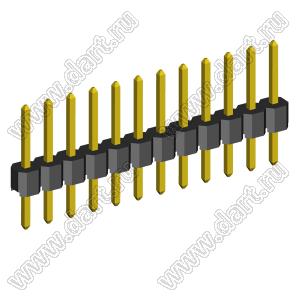 BL1225-1112S штыри однорядные прямые; шаг 2.54мм; 12-конт.