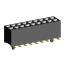 2207SM-18G-45-PG (2x9) розетка прямая двухрядная (гнездо) на плату для поверхностного (SMD) монтажа, шаг 2,00 x 2,00 мм, высота 4,5 мм, 2x9 конт. с направляющими в плату