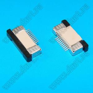 1226-10-03 (PCA-6-LA-10-HU-3) розетка SMD для плоского шлейфа (FPC); шаг=0,5мм; контакты сверху; 10-конт.