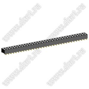 2207SM-66G-24 (2x33) розетка прямая двухрядная (гнездо) на плату для поверхностного (SMD) монтажа, шаг 2,00 x 2,00 мм, высота 2,4 мм, 2x33 конт.