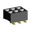 2207SM-06G-24 (2x3) розетка прямая двухрядная (гнездо) на плату для поверхностного (SMD) монтажа, шаг 2,00 x 2,00 мм, высота 2,4 мм, 2x3 конт.