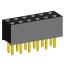 2207S-12G (2x6)(PBD2-12) розетка прямая двухрядная (гнездо) на плату для монтажа в отверстия, шаг 2,00 x 2,00 мм, 2х6 конт.