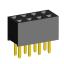 2207S-08G (2x4)(PBD2-8) розетка прямая двухрядная (гнездо) на плату для монтажа в отверстия, шаг 2,00 x 2,00 мм, 2х4 конт.