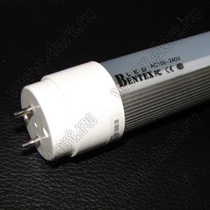 BENTEX-900-T8PW лампа светодиодная трубка; L=894,6мм; T8; P=15Вт; Uпит.=AC85...265В; нейтральный; 4800-5300К; Φν=1250±50лм; LED=156LED; Ra=>70; >40000час