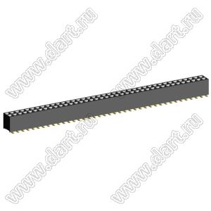 2207SM-78G-45 (2x39) (PBD2-78SM) розетка прямая двухрядная (гнездо) на плату для поверхностного (SMD) монтажа, шаг 2,00 x 2,00 мм, высота 4,5 мм, 2x39 конт.; P=2.00x2.00; 78S-конт.