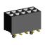 2207SM-10G-45-PG (2x5) розетка прямая двухрядная (гнездо) на плату для поверхностного (SMD) монтажа, шаг 2,00 x 2,00 мм, высота 4,5 мм, 2x5 конт. с направляющими в плату