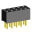 2207S-10G (2x5)(PBD2-10) розетка прямая двухрядная (гнездо) на плату для монтажа в отверстия, шаг 2,00 x 2,00 мм, 2х5 конт.