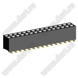 2207SM-30G-45 (2x15) (PBD2-30SM, Molex 78788-3024) розетка прямая двухрядная (гнездо) на плату для поверхностного (SMD) монтажа, шаг 2,00 x 2,00 мм, высота 4,5 мм, 2x15 конт.; P=2.00x2.00; 30