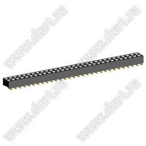 2207SM-60G-24 (2x30) розетка прямая двухрядная (гнездо) на плату для поверхностного (SMD) монтажа, шаг 2,00 x 2,00 мм, высота 2,4 мм, 2x30 конт.