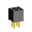 2207S-04G (2x2) (PBD2-4) розетка прямая двухрядная (гнездо) на плату для монтажа в отверстия, шаг 2,00 x 2,00 мм, 2х2 конт.