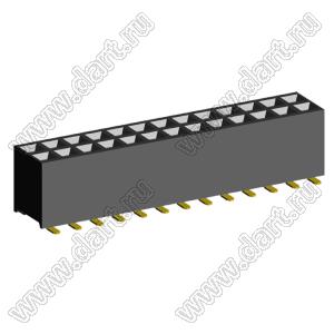 2207SM-26G-45 (2x13) (PBD2-26SM, Molex 78788-2624) розетка прямая двухрядная (гнездо) на плату для поверхностного (SMD) монтажа, шаг 2,00 x 2,00 мм, высота 4,5 мм, 2x13 конт.; P=2.00x2.00; 26